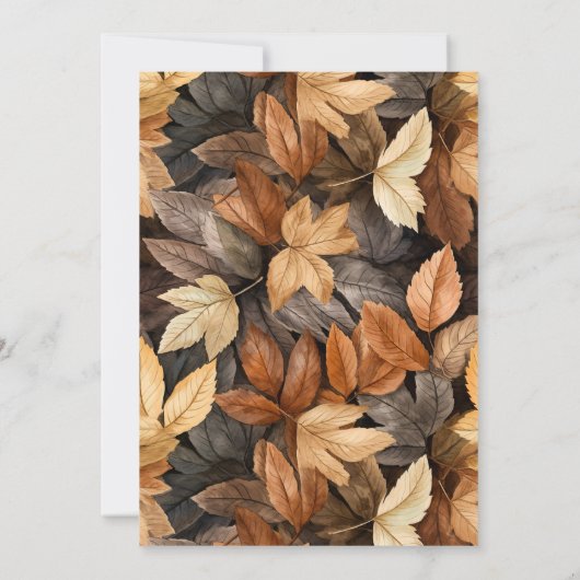 Rustiek Friendsgiving diner Kaart (Achterkant)