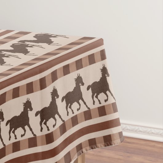 Rustiek galopperend paardenpatroon tafelkleed (Voorbeeld)