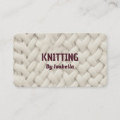 Rustiek garen breien visitekaartje (Voorkant)