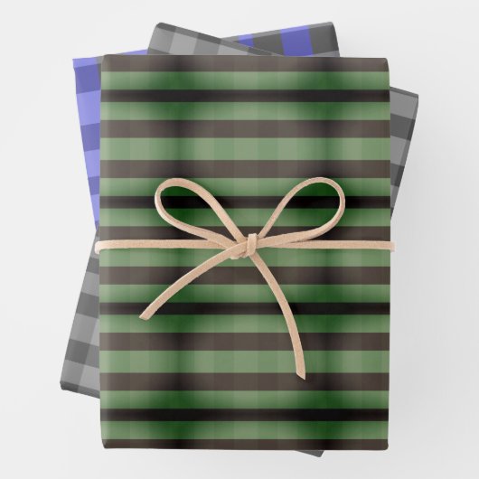 rustiek geassorteerd plakpatroon inpakpapier vel (In situ)