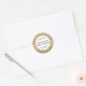 Rustiek Gebakken Met Liefde Bakgeschenk Ronde Sticker (Envelop)