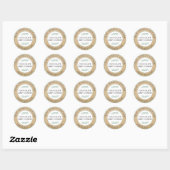 Rustiek Gebakken Met Liefde Bakgeschenk Ronde Sticker (Vel)