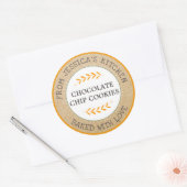 Rustiek Gebakken Met Liefde Bakgeschenk Ronde Sticker (Envelop)