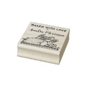 Rustiek Gebakken met Liefde  Brood Custom Rubberstempel (Stempel)