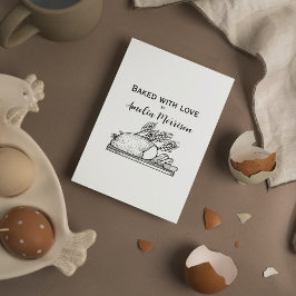 Rustiek Gebakken met Liefde  Brood Custom Rubberstempel