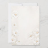 Rustiek Gebied van Daisies Bruiloft Kaart (Achterkant)