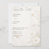 Rustiek Gebied van Daisies Bruiloft Save The Date (Voorkant)