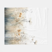 Rustiek Gebied van Wildbloemen Waterverf Fleece Deken (Voorkant (Horizontaal))