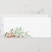 Rustiek gebladerte bessen Feliz Navidad Kerstmis Feestdagenkaart (Achterkant)