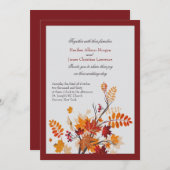 Rustiek gebladerte bruiloft uitnodigingen (Voorkant / Achterkant)