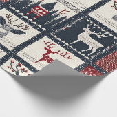 Rustiek gebreid patchwork patroon | Noords Cadeaupapier (Hoek)