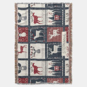 Rustiek gebreid patchwork patroon | Noords Deken (Voorkant Verticaal)