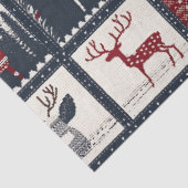 Rustiek gebreid patchwork patroon | Noords Tissuepapier (Detail)