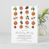 Rustiek gedroogd fruit vakantie partij kaart (Staand voorkant)