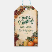 Rustiek gedroogd Sinaasappel en fruitkerst Cadeaulabel (Voorkant)