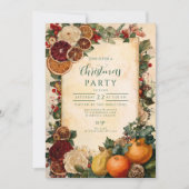 Rustiek gedroogd Sinaasappel en fruitkerst Kaart (Voorkant)