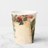 Rustiek gedroogd Sinaasappel en fruitkerst Papieren Bekers (Achterkant)