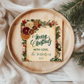 Rustiek gedroogd Sinaasappel en fruitkerst Servet