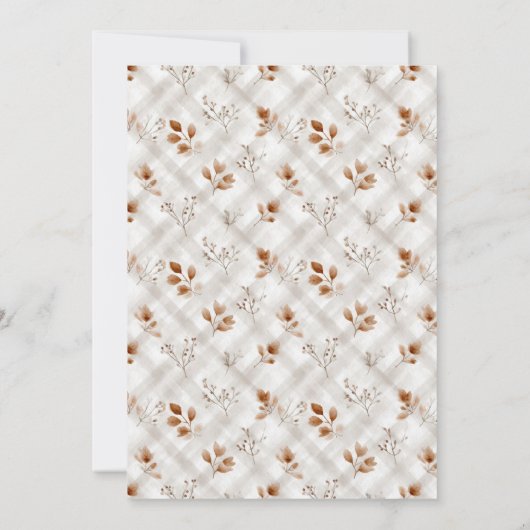 Rustiek Geef Bedankt Diner Kaart (Achterkant)