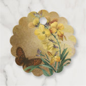 Rustiek Geel Bloemen Bedankjes Labels (Voorkant)