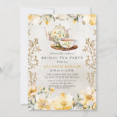 Rustiek Geel Bloemen Tea Party Vrijgezellenfeest Kaart (Voorkant)