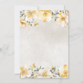 Rustiek Geel Bloemen Tea Party Vrijgezellenfeest Kaart (Achterkant)