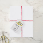 Rustiek geel citroen Baby shower Cadeaulabel (Met Touw)