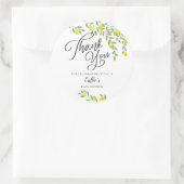 Rustiek geel citroen Baby shower Ronde Sticker (Tas)