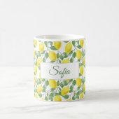 Rustiek geel citroen waterverf patroon koffiemok (Center)