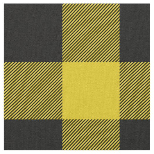 Rustiek geel en zwart Buffalo Plaid Stof (Close Up)