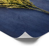 Rustiek Geel Goldenrod Botanische Foto Poster (Hoek)