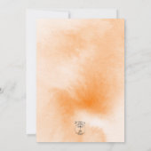 Rustiek Geel Sinaasappel & Perzik Rozen Bruiloft Kaart (Achterkant)