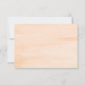 Rustiek Geel Sinaasappel & Perzik Rozen Bruiloft Q RSVP Kaartje (Achterkant)