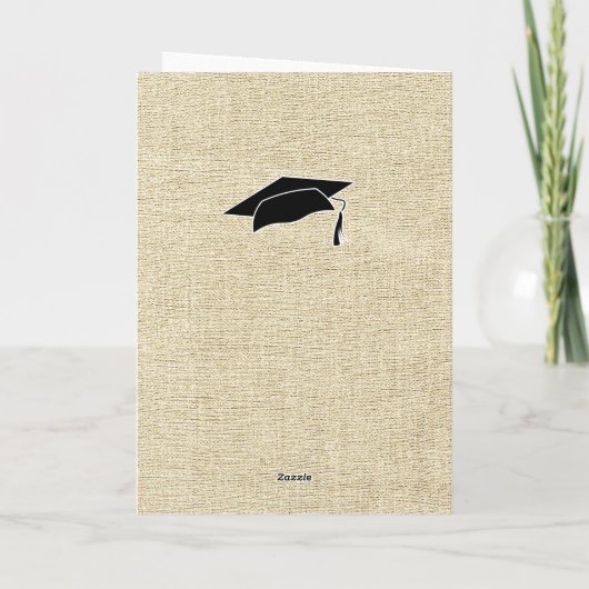 Rustiek Gefeliciteerd Foto Afstuderen Kaart (Achterkant)