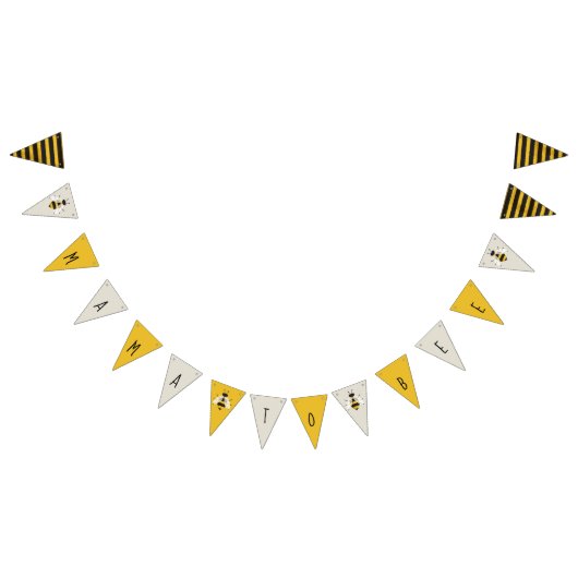 Rustiek geïllustreerd Bijen Bunting Banner teken (Alle)