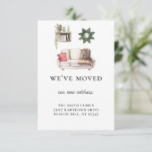 Rustiek geïllustreerd huis We hebben de aankondigi Kaart (Staand voorkant)