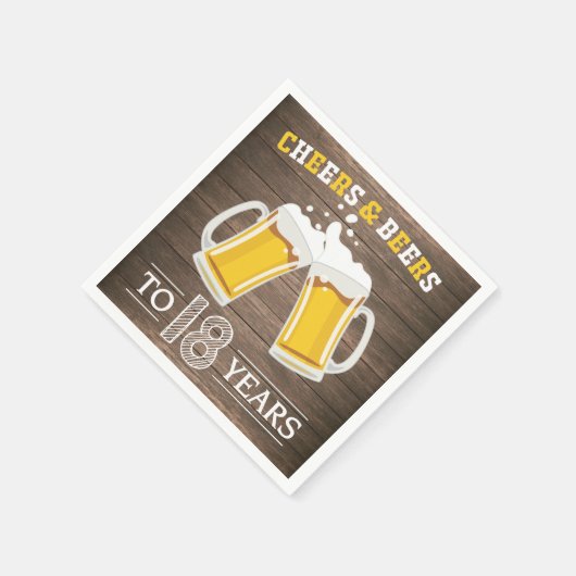 Rustiek gejuich en bier tot 18 jaar servetten (Hoek)