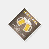 Rustiek gejuich en bier tot 50 jaar servetten (Hoek)