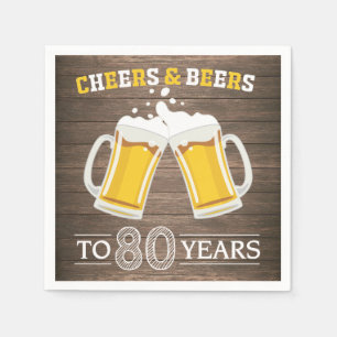 Rustiek gejuich en bier tot 80 jaar servetten