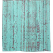 rustiek gekrast geverfd munthout douchegordijn (Voorkant)