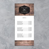 Rustiek Gekruist Vorkmes Logo Noodlijdend hout I Reclamekaart