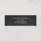 Rustiek Gekruist Vorkmes Logo Zwart Hout Mini Visitekaartje (Achterkant)