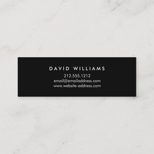 Rustiek gekruiste vorkmes Logo zwart Mini Visitekaartje (Achterkant)