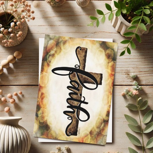 Rustiek geloof kruist religieuze moderne inspirati kaart