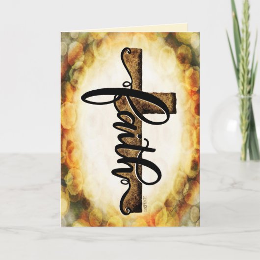 Rustiek geloof kruist religieuze moderne inspirati kaart (Voorkant)