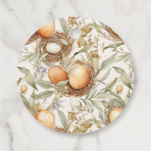 Rustiek Gelukkig Pasen Gepersonaliseerde familiena Bedankjes Labels (Achterkant)