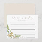 Rustiek Genderneutraal advies wenst Baby shower (Voorkant / Achterkant)