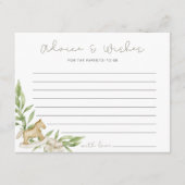 Rustiek Genderneutraal advies wenst Baby shower (Voorkant)