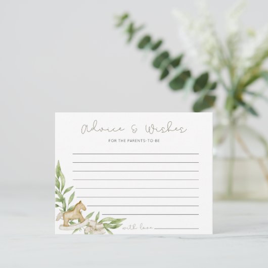 Rustiek Genderneutraal advies wenst Baby shower (Staand voorkant)