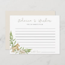 Rustiek Genderneutraal advies wenst Baby shower